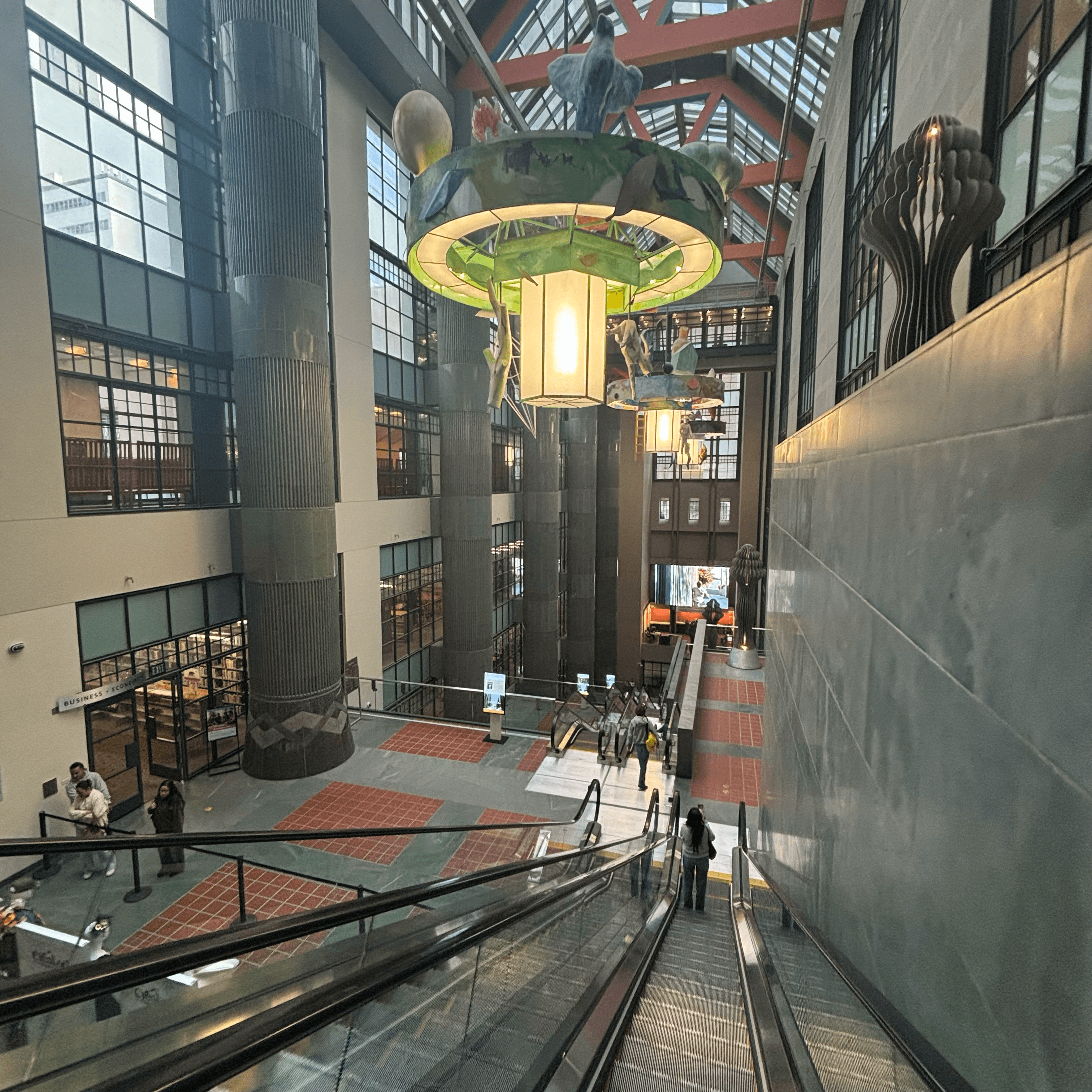 photo down the escalator at octavia butler lab