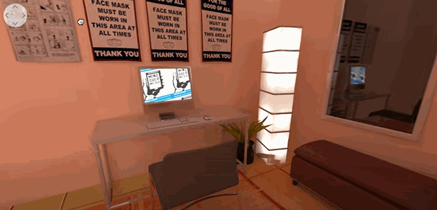 Dorm room VR — motion