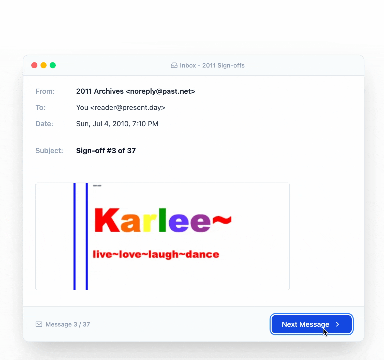 2011 email sign off archive